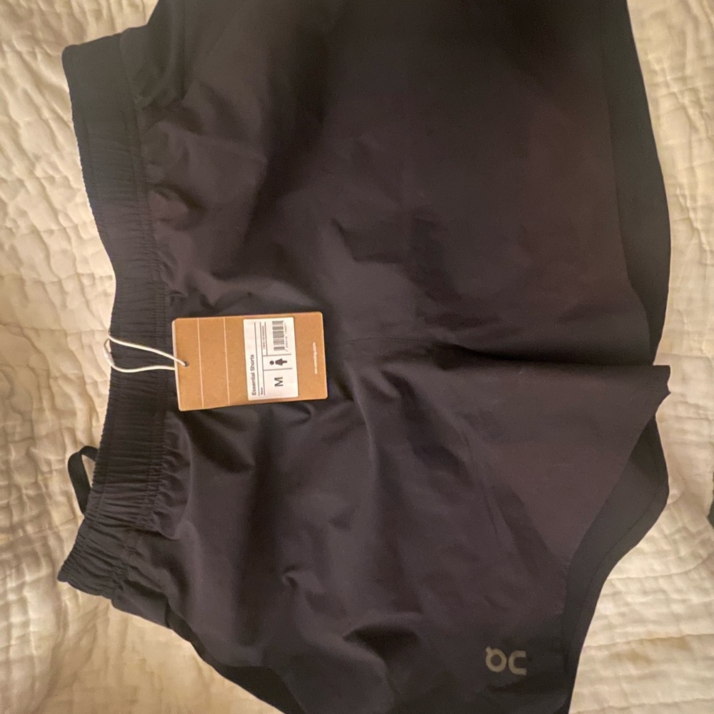 On Running Essential Shorts in Black Womens NWT